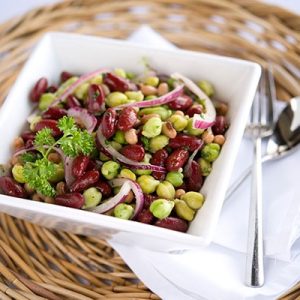 Green Chickpea Bean Salad